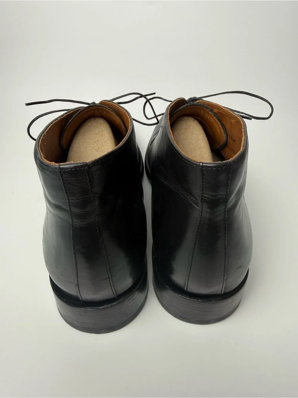 Frye Paul Chukka Boots Black Leather Men Size 13 Hipster Classic Chunky